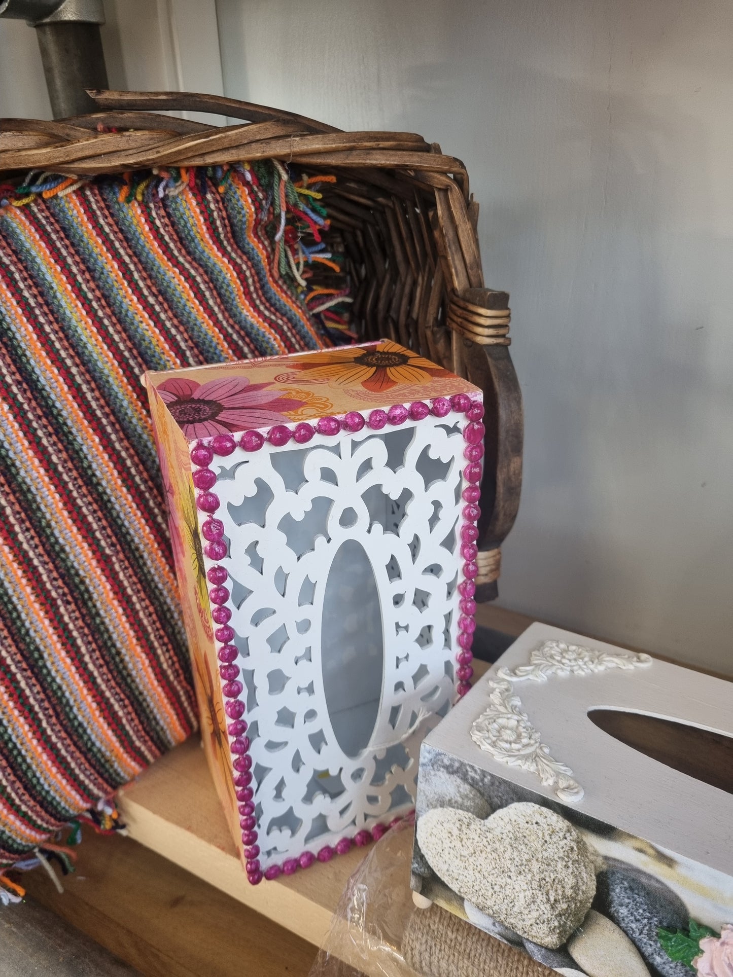 Flower theme Tissue box