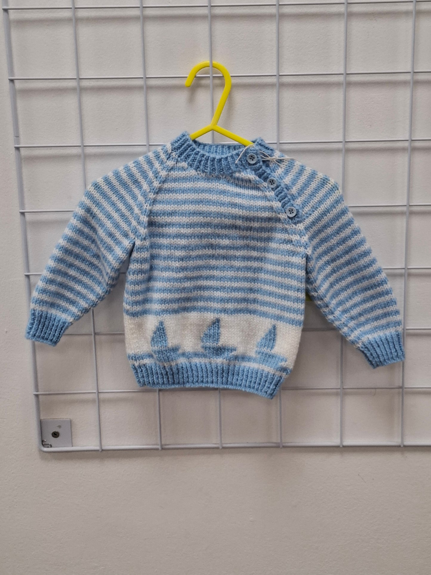 Childrens Blue Sailing boat jumper