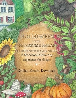 Halloween with Handsome Hagar: A Cross-Stitch Cats Story - Colouring Book