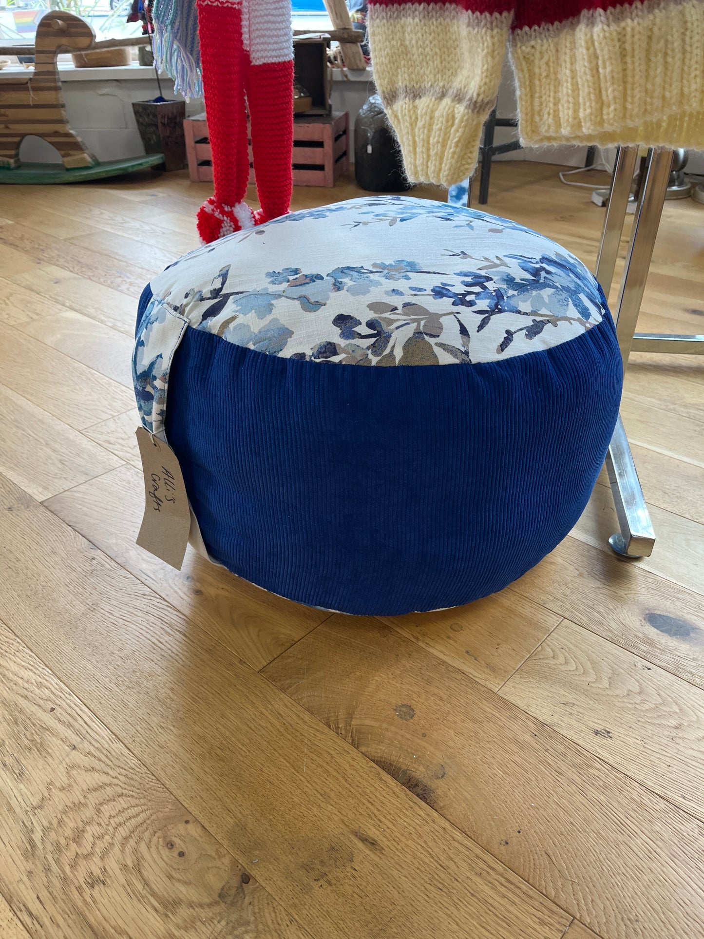 Fabric Poof - Ali's Crafts