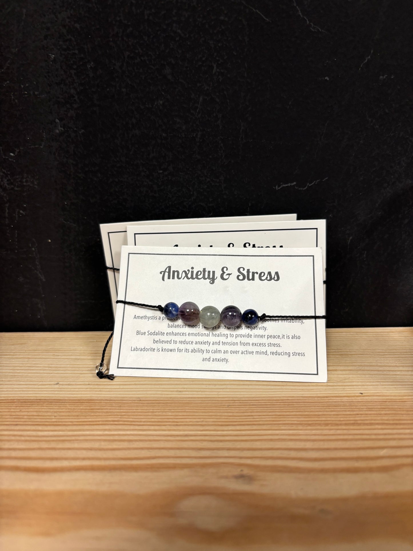 Crystal Bracelet Card - Stress & Anxiety