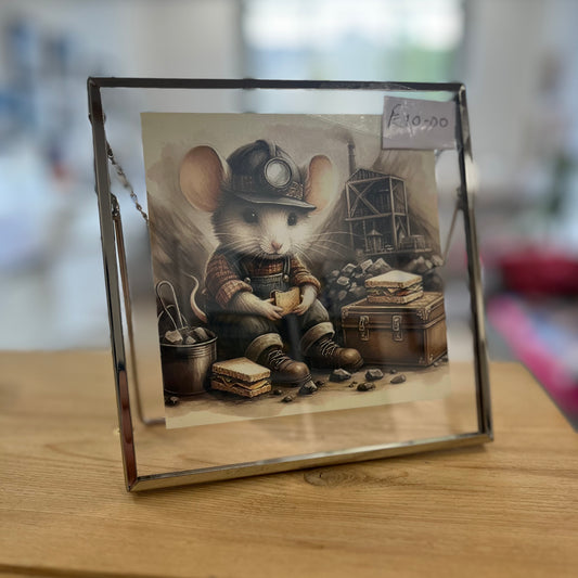 ‘Miner Mouse’ in Metal Frame