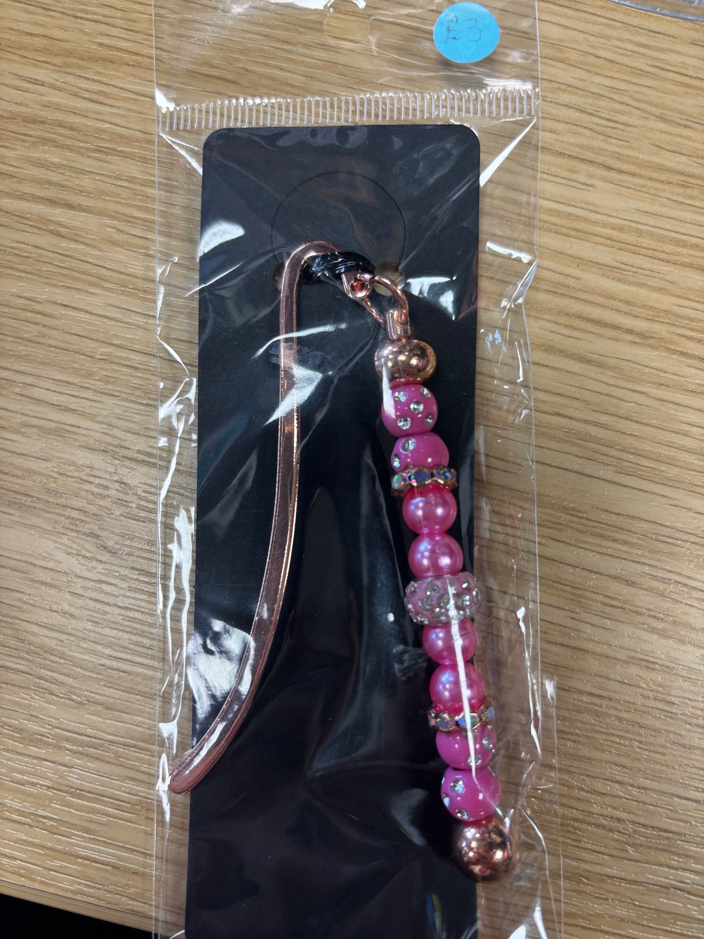 Bookmark - Pink Beads