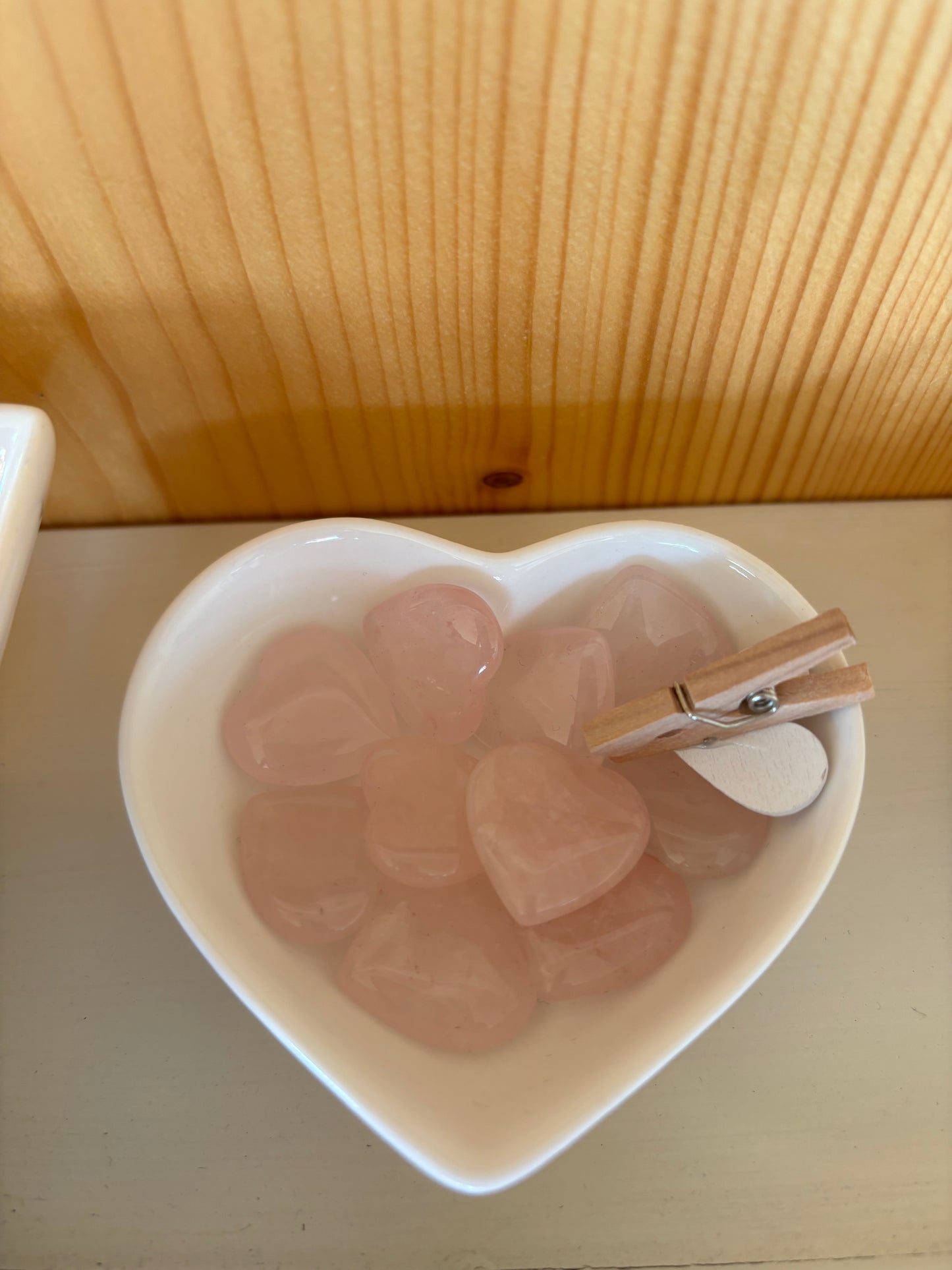 Small Rose Quartz Hearts