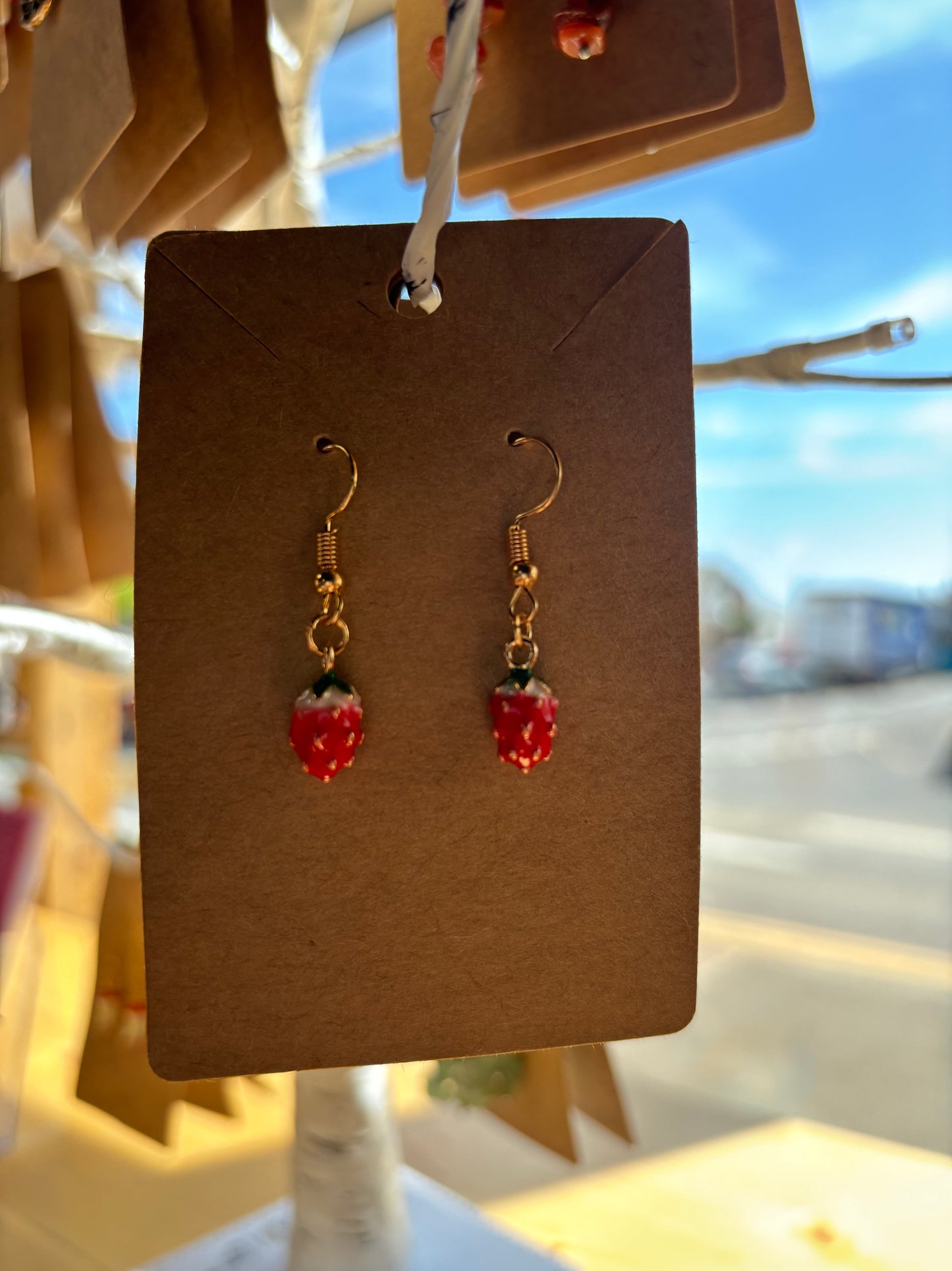 Fruit & Jam Earrings - Strawberry
