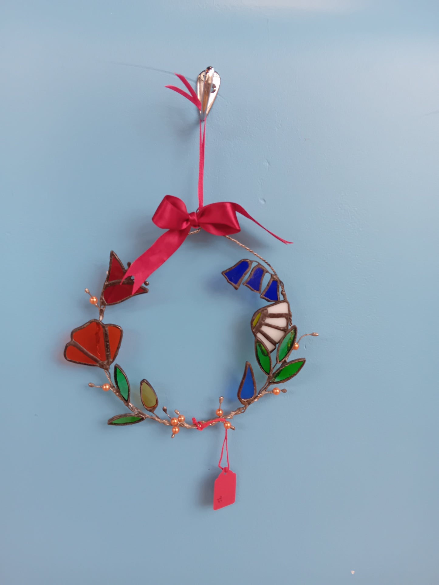Stained Glass Flower Wreath