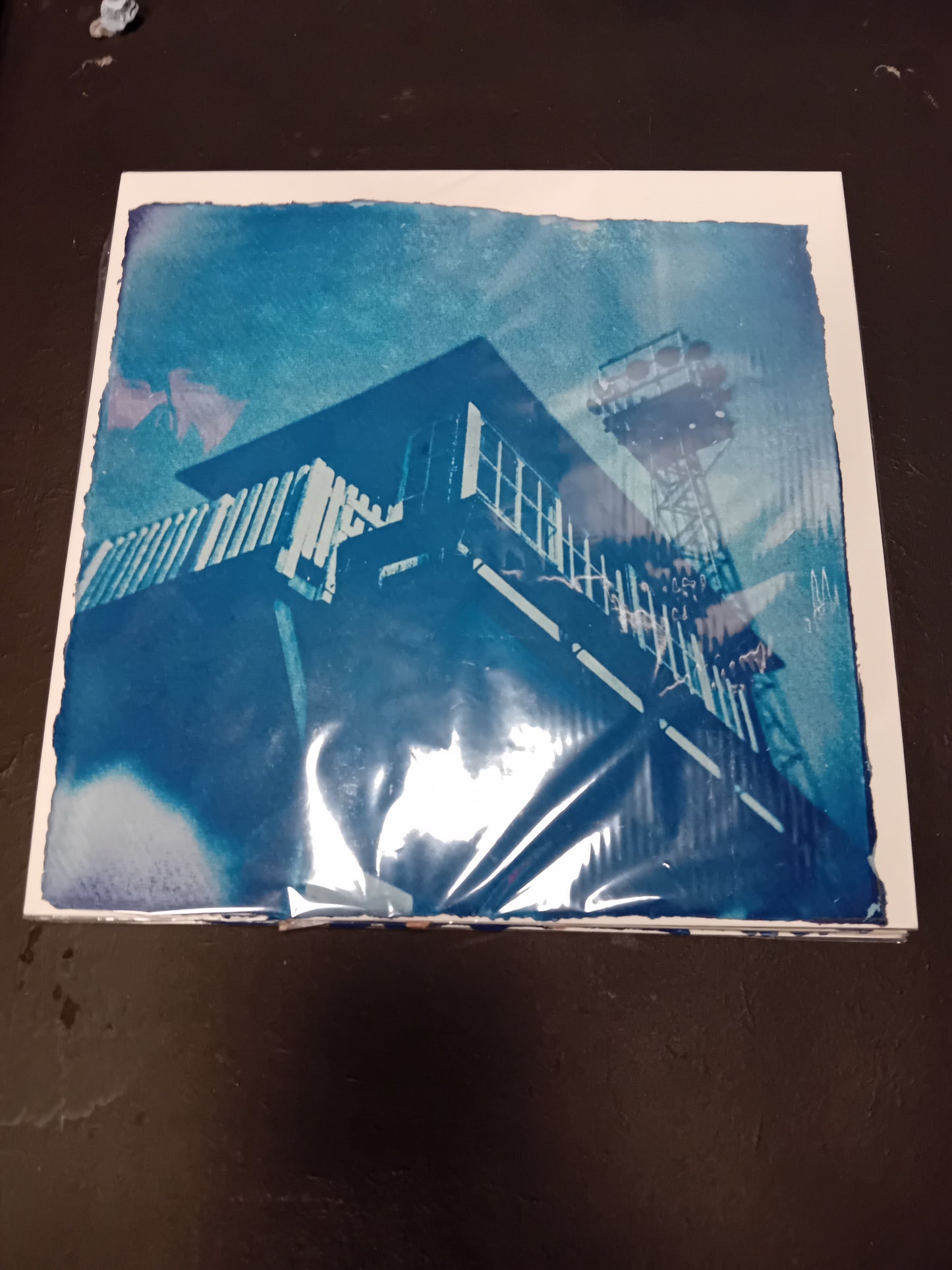 Coal Mine Tower - Cyanotype Print