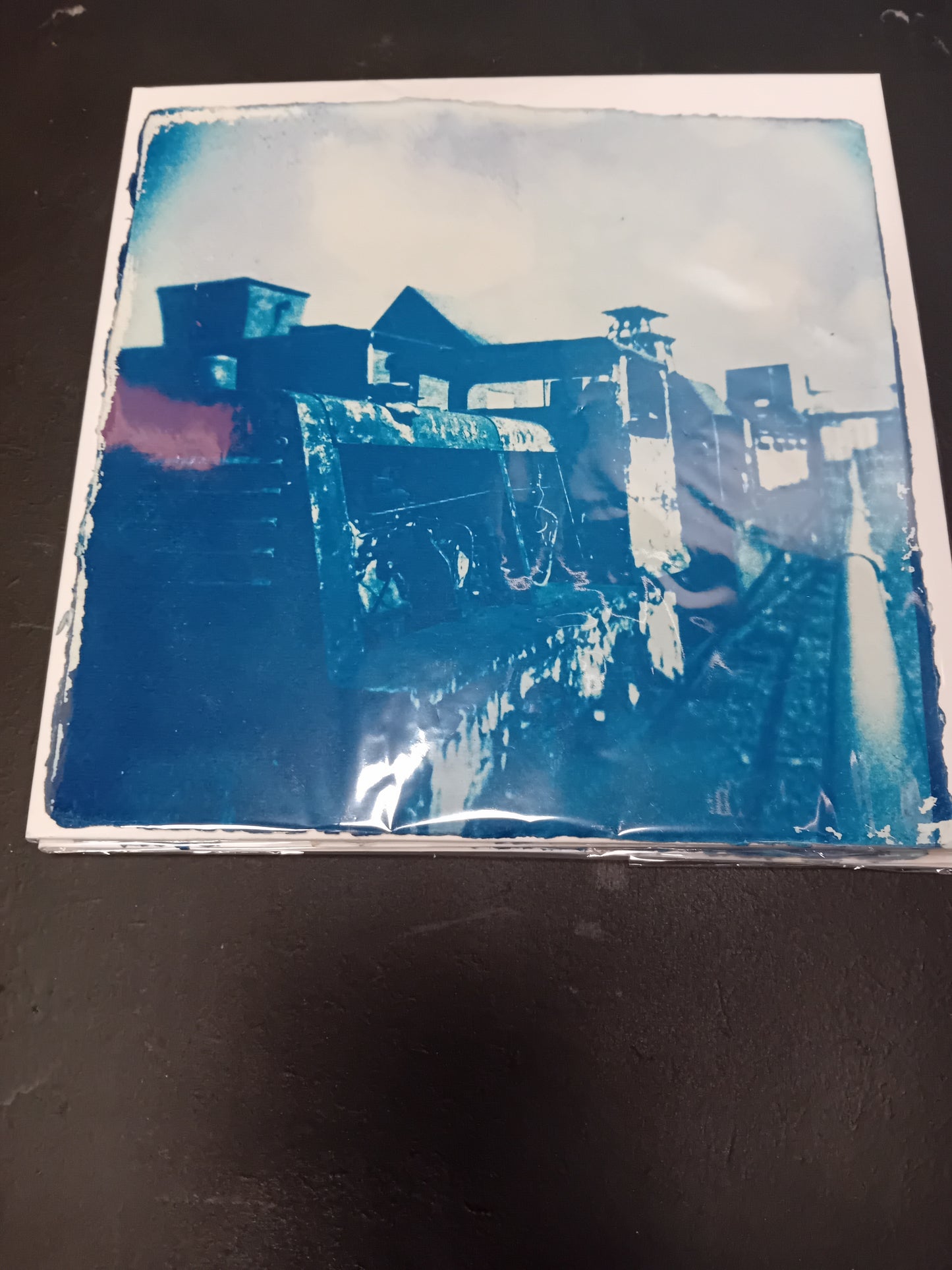 Coal Train - Cyanotype Print