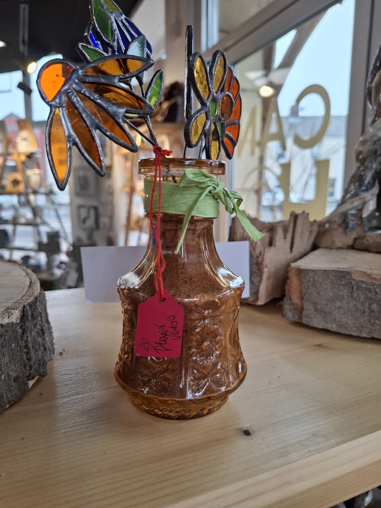 Stained Glass Mixed Flower Vase