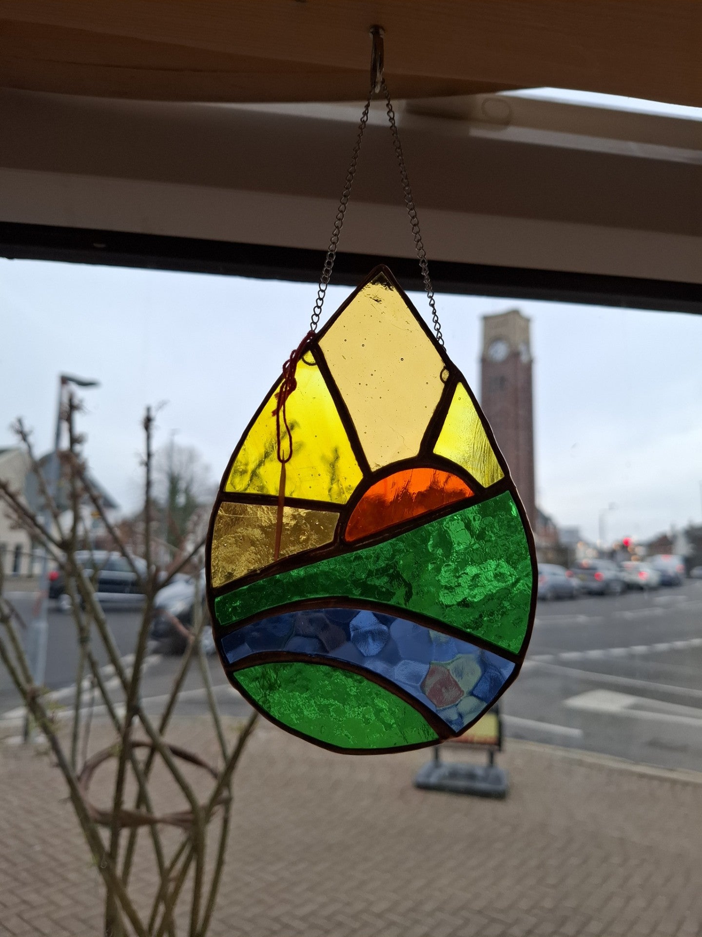 Stained Glass Sunrise Drop