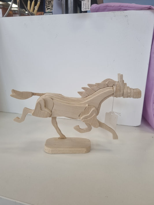 Running Horse - Wood Sculpture