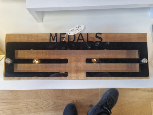Wood and Metal "Medals" Holder