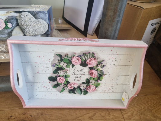 White and Pink tray