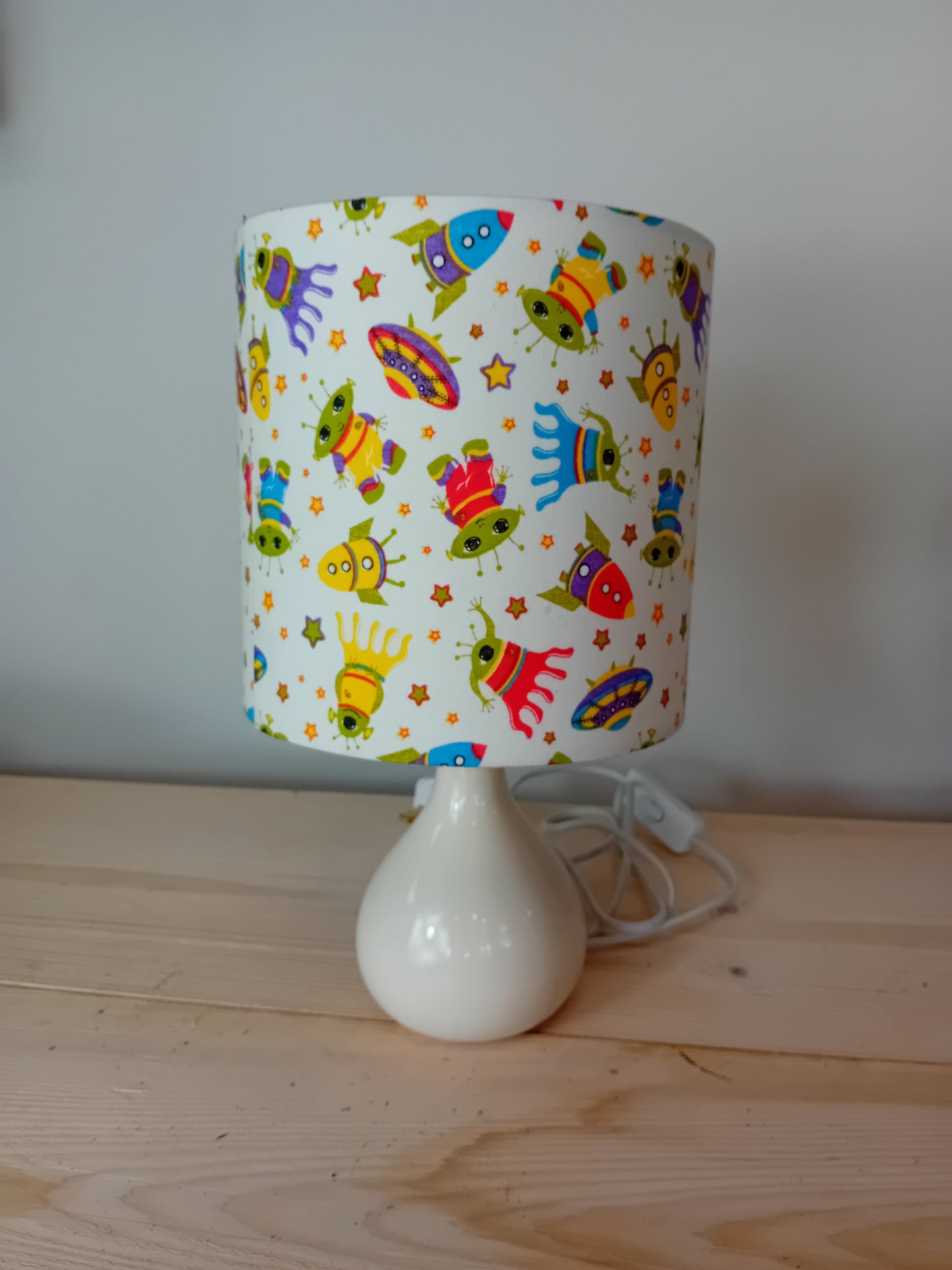 Lamp Base with Space-Patterned Shade