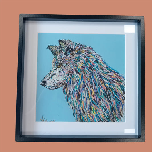 Framed Wolf Profile - Acrylic