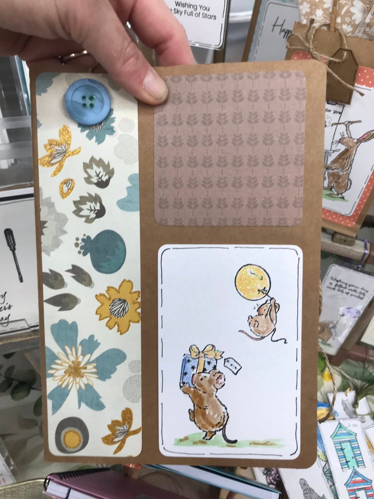 Watercolour Stamped Notebook - Mother Duck