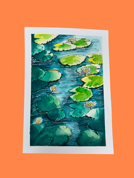 ‘Water Lillies’ - Watercolour