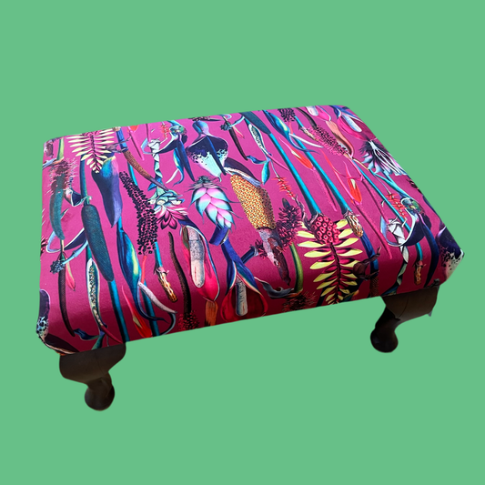 Velvet Foot Stool