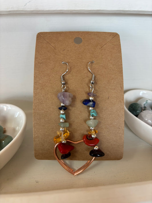 Mixed Crystal Earrings - Chakra