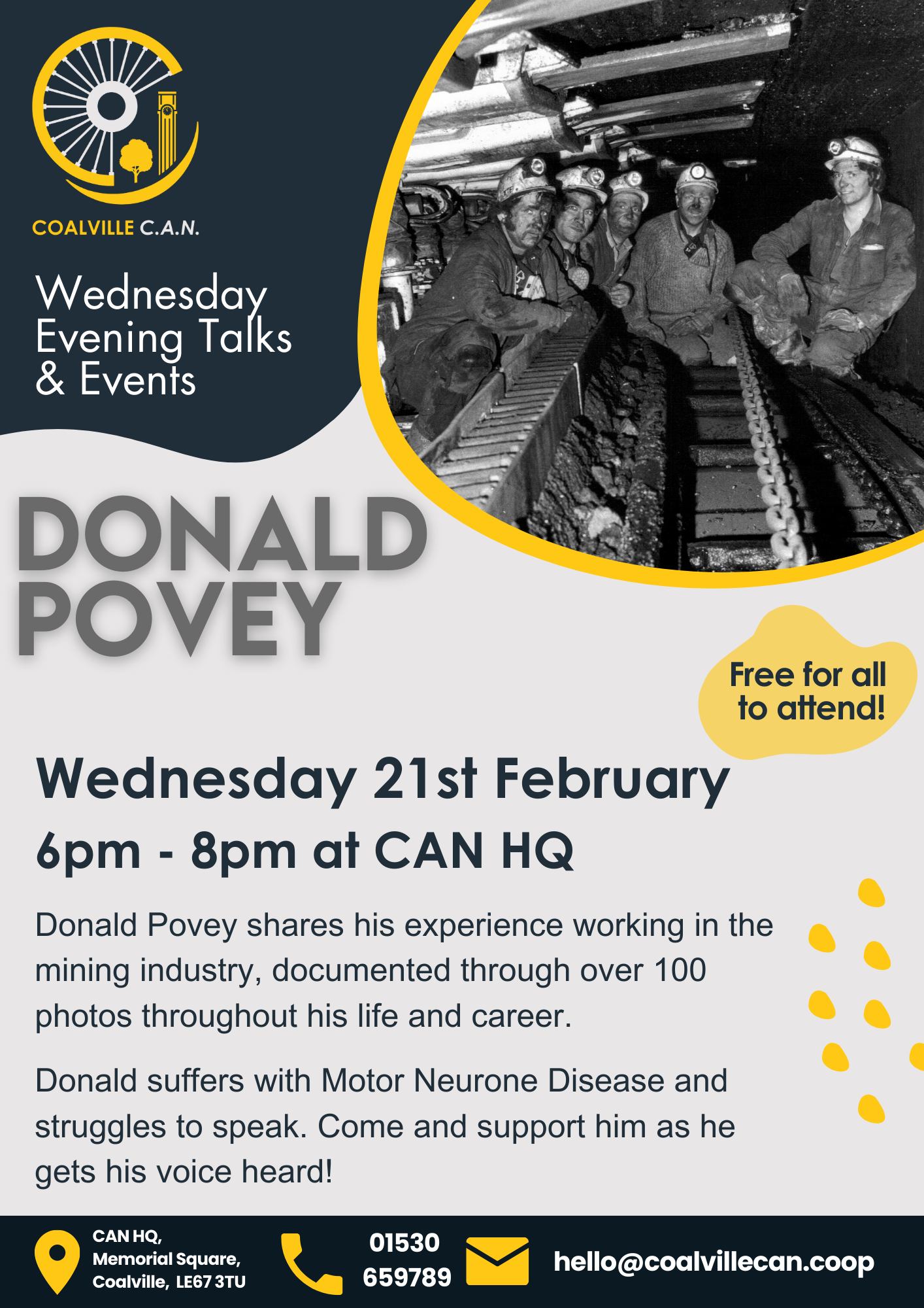 Wednesday Talks and Events - Donald Povey