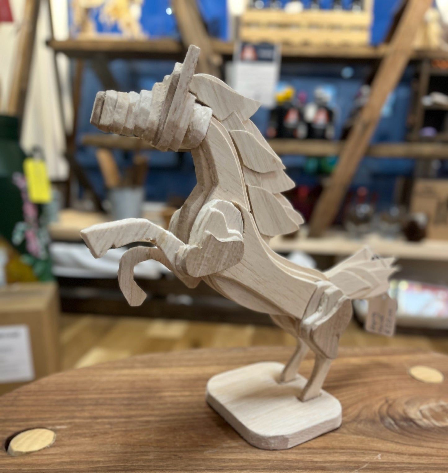 Leaping Horse - Wood Sculpture