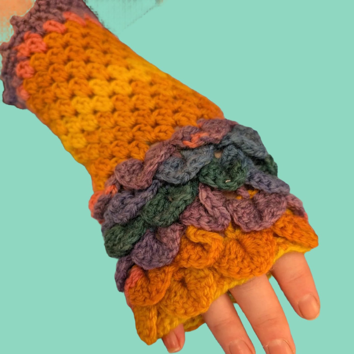 Dragon Scale Gloves (Crocheted)