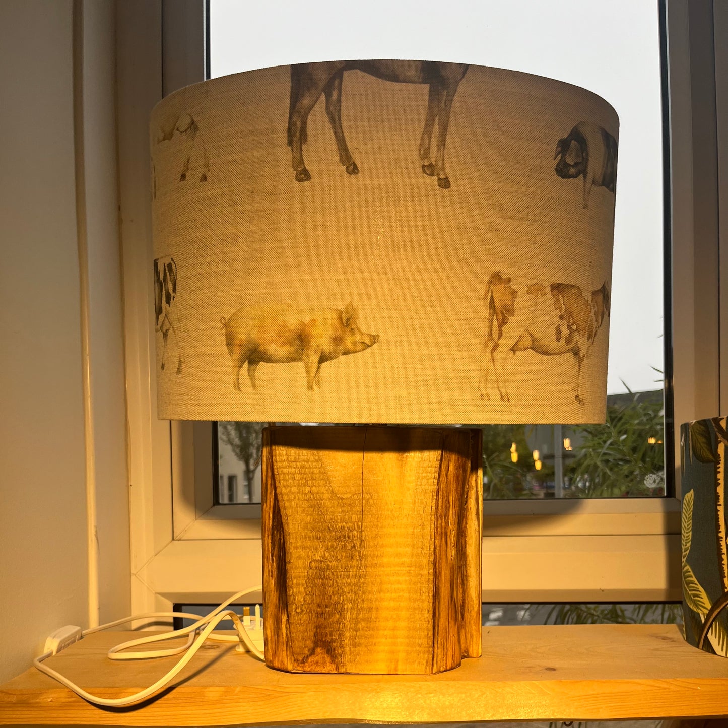 Chunky Oak Lamp Base