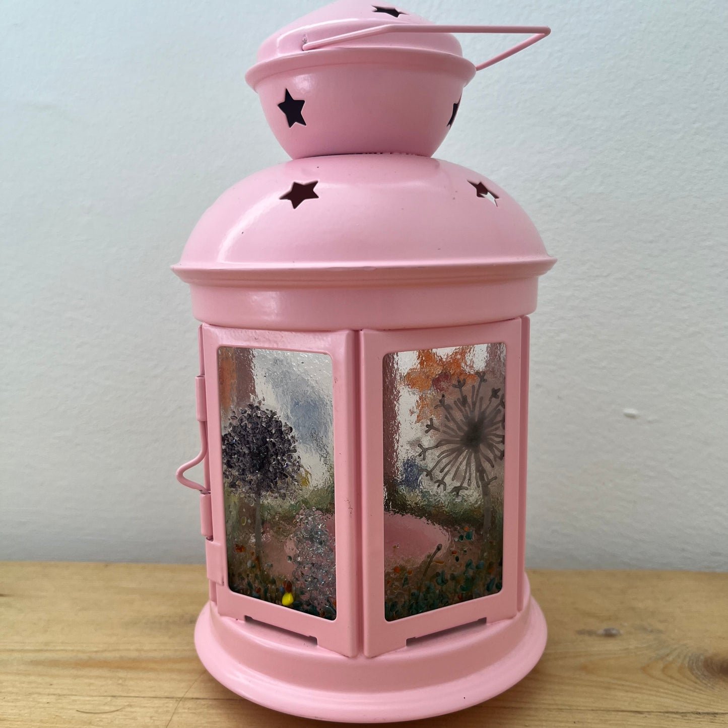 Pink Glass Lantern