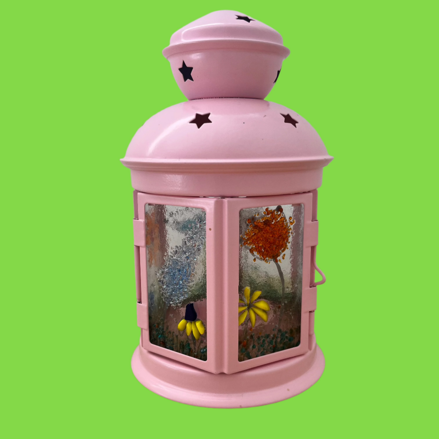 Pink Glass Lantern