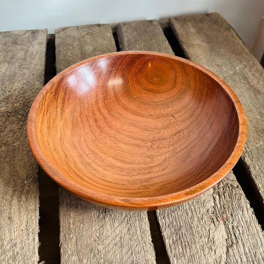 Zebrano wood bowl
