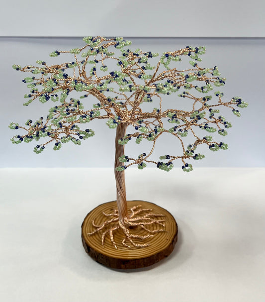 Wood Base Wire Tree (Blue and Green)