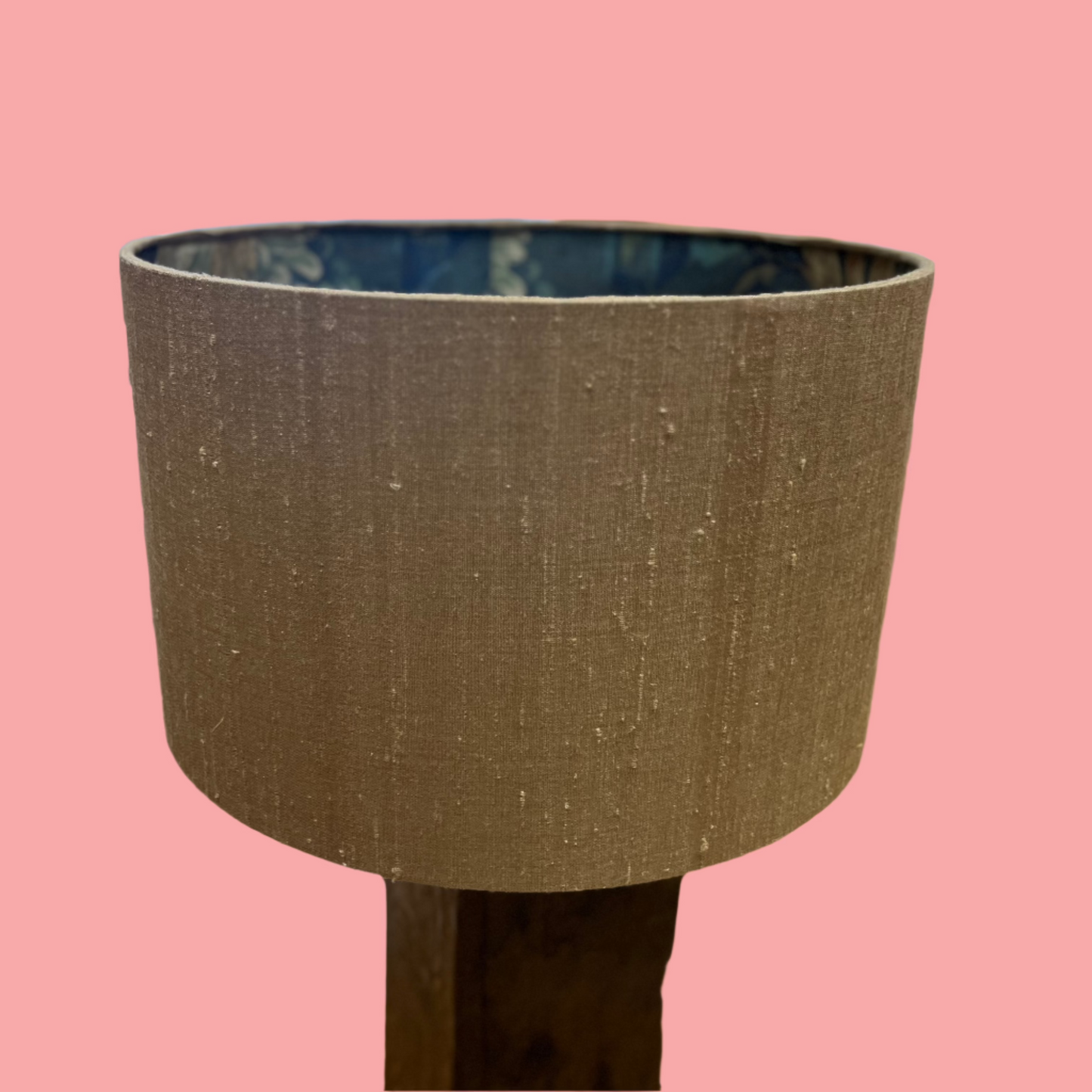 40cm Double Sided Lampshade (Velvet/Fawn Silk)