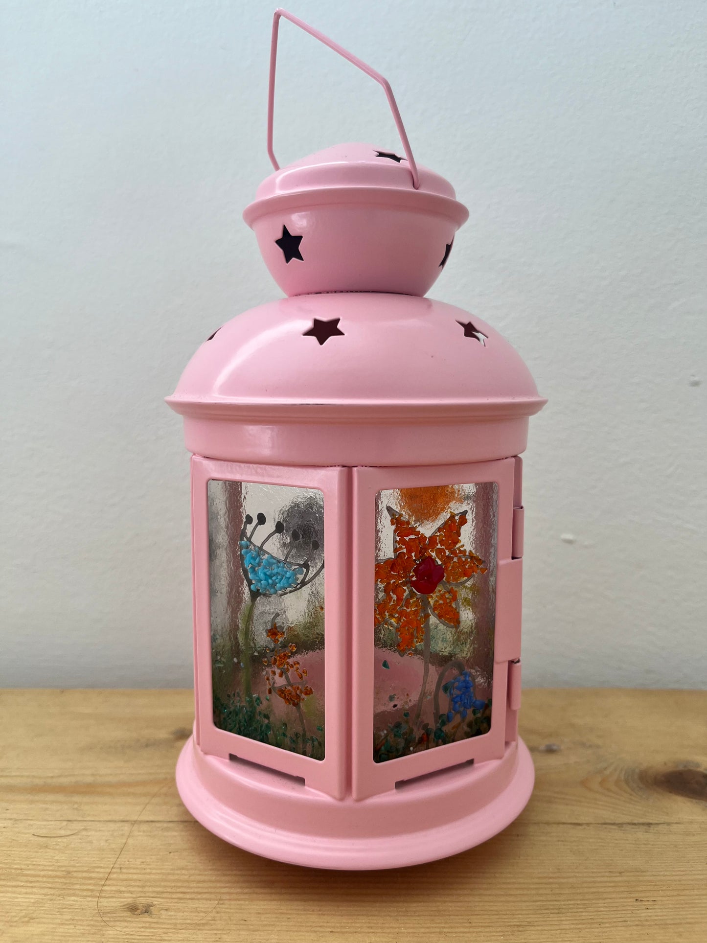 Pink Glass Lantern