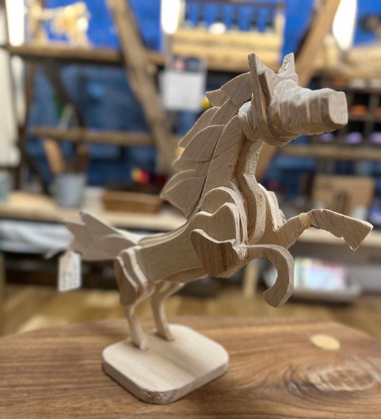 Leaping Horse - Wood Sculpture