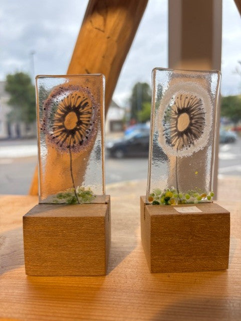 Glass wooden blocks