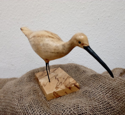 Carved Spalted Beech Curlew