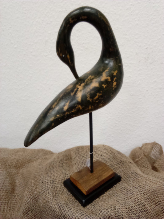 Carved Larch Curlew Decoy