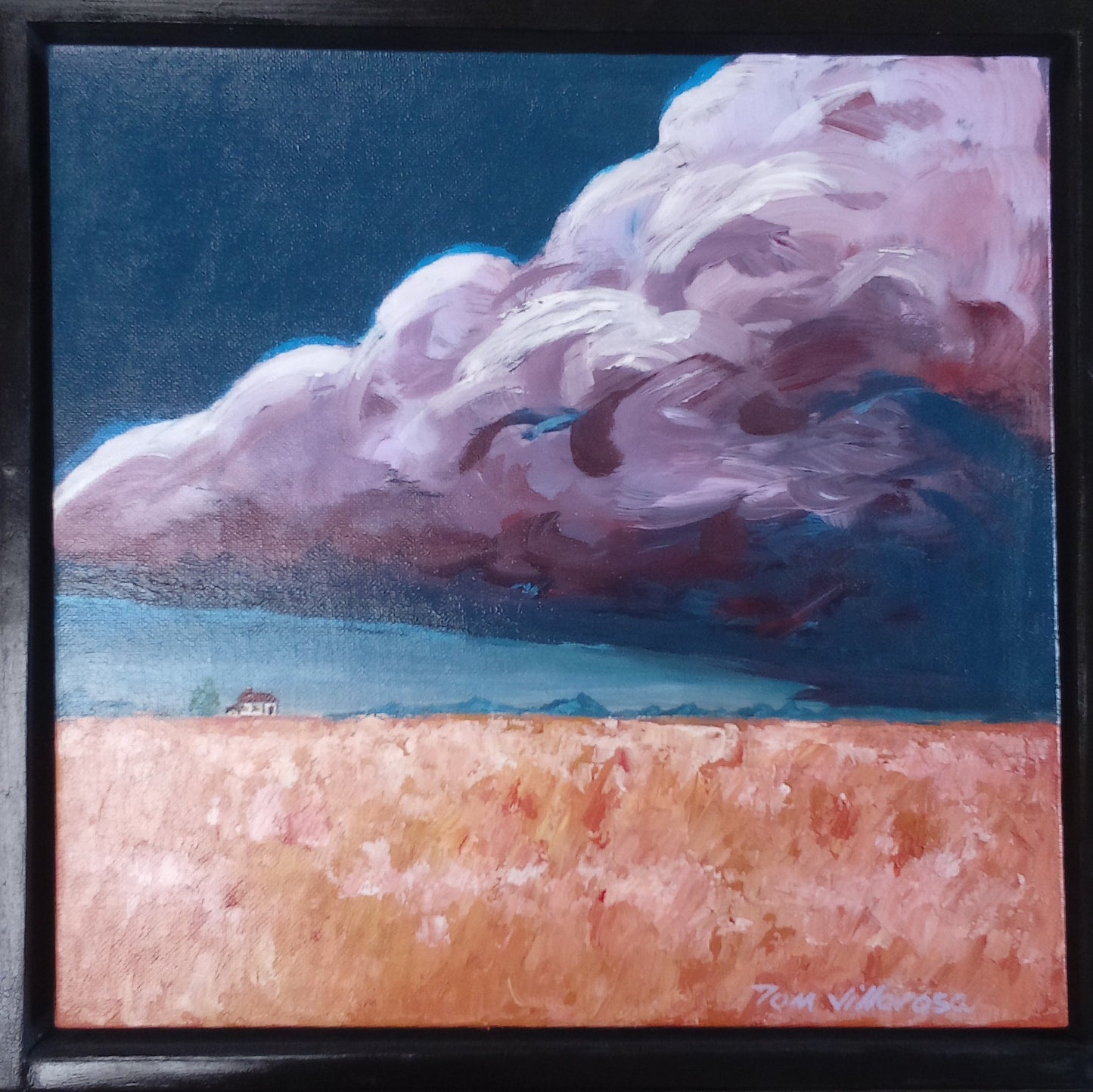 Violet sky retreat oil painting