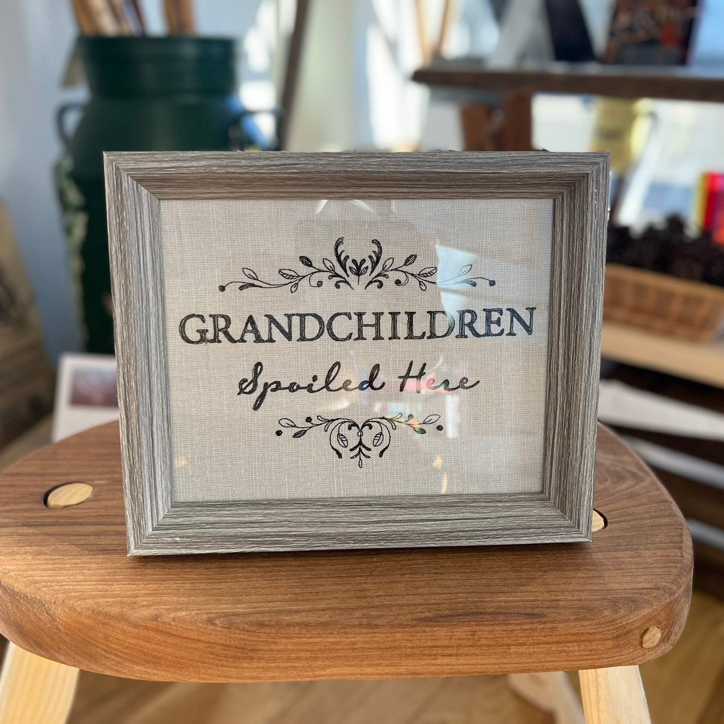 'Grandchildren Spoiled Here' Framed Decoration