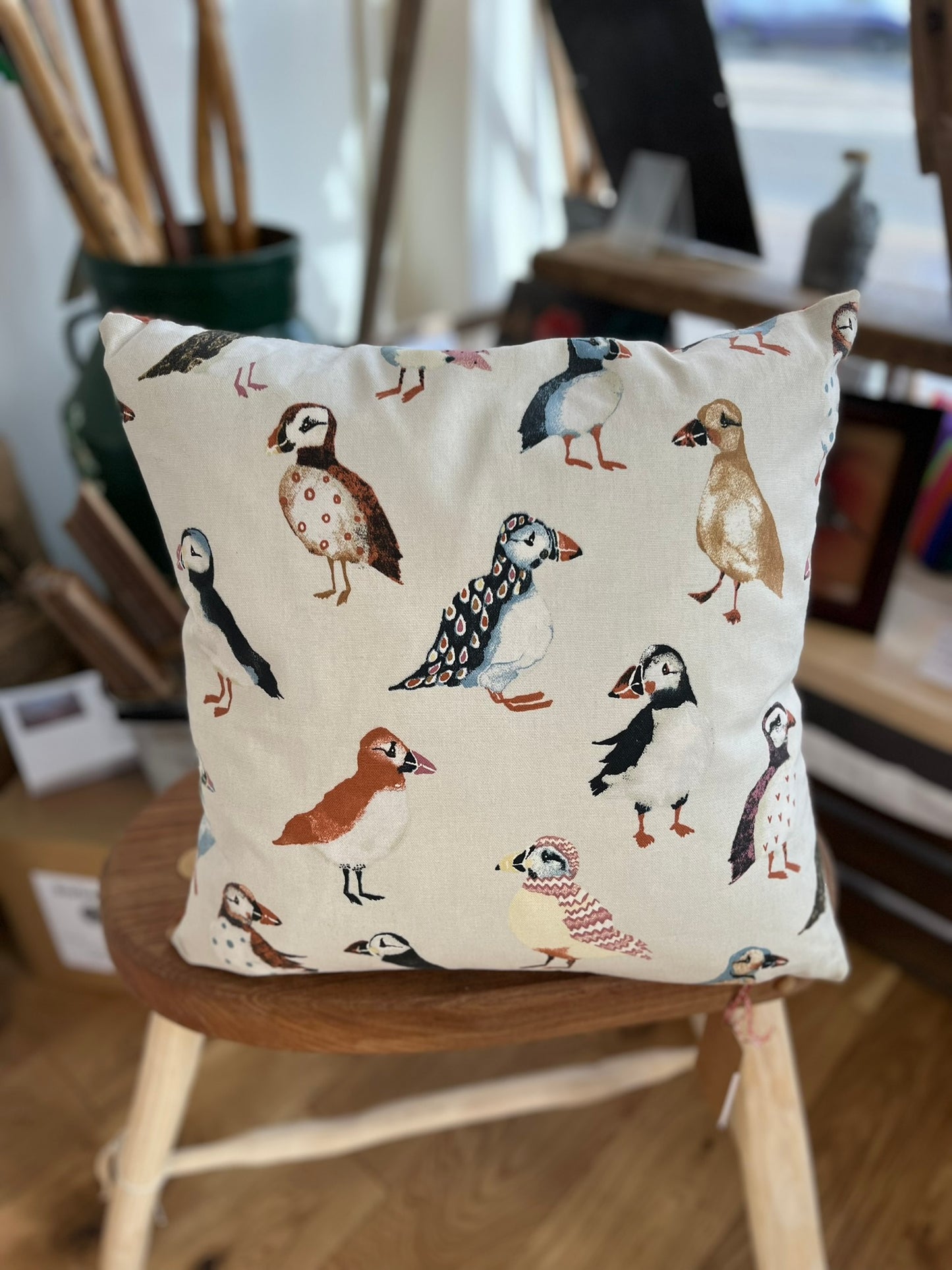 Patterned Cushion with Feather Inner