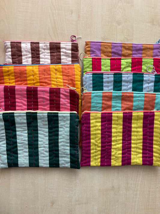 Stripy hand sewn  bags - Leicesterdays