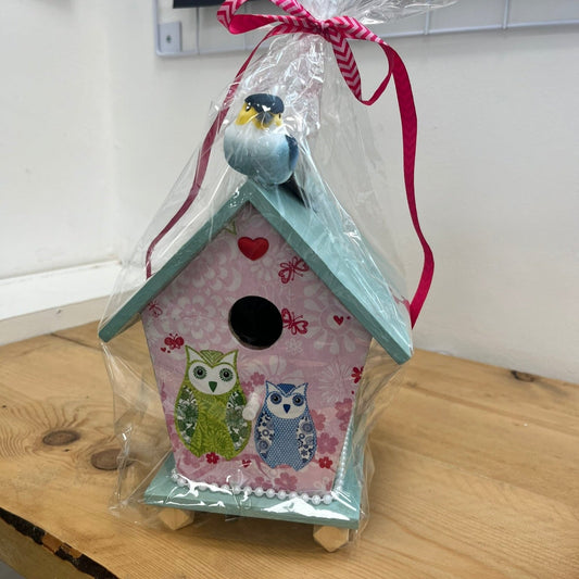 Decorated Wooden Birdhouse