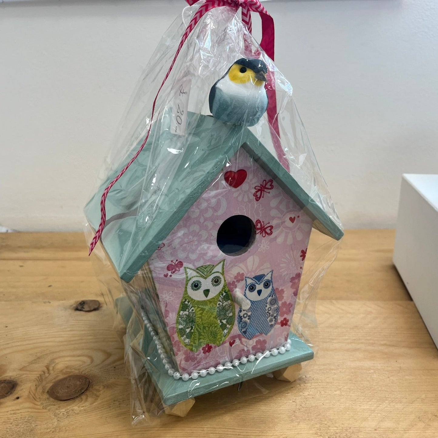 Decorated Wooden Birdhouse