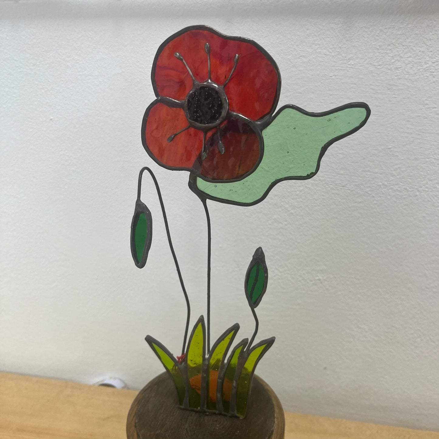 Stained Glass Poppy