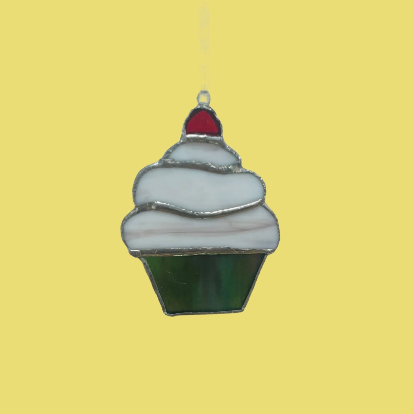 Stained Glass Hanging Cupcake