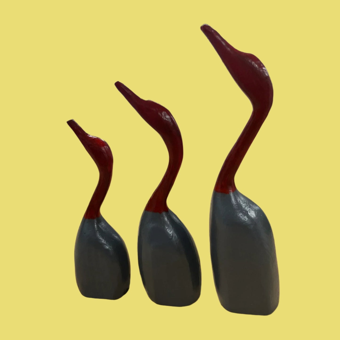 Set of 3 Wooden Geese