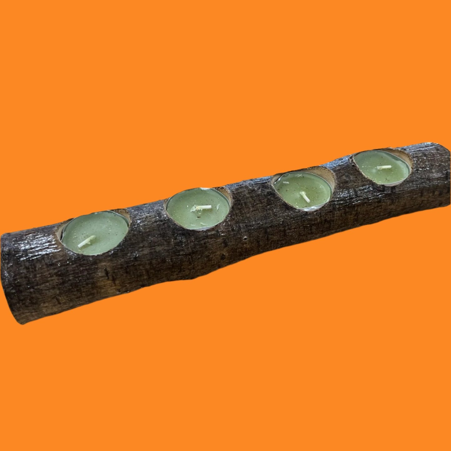 Log Tea Light Holder